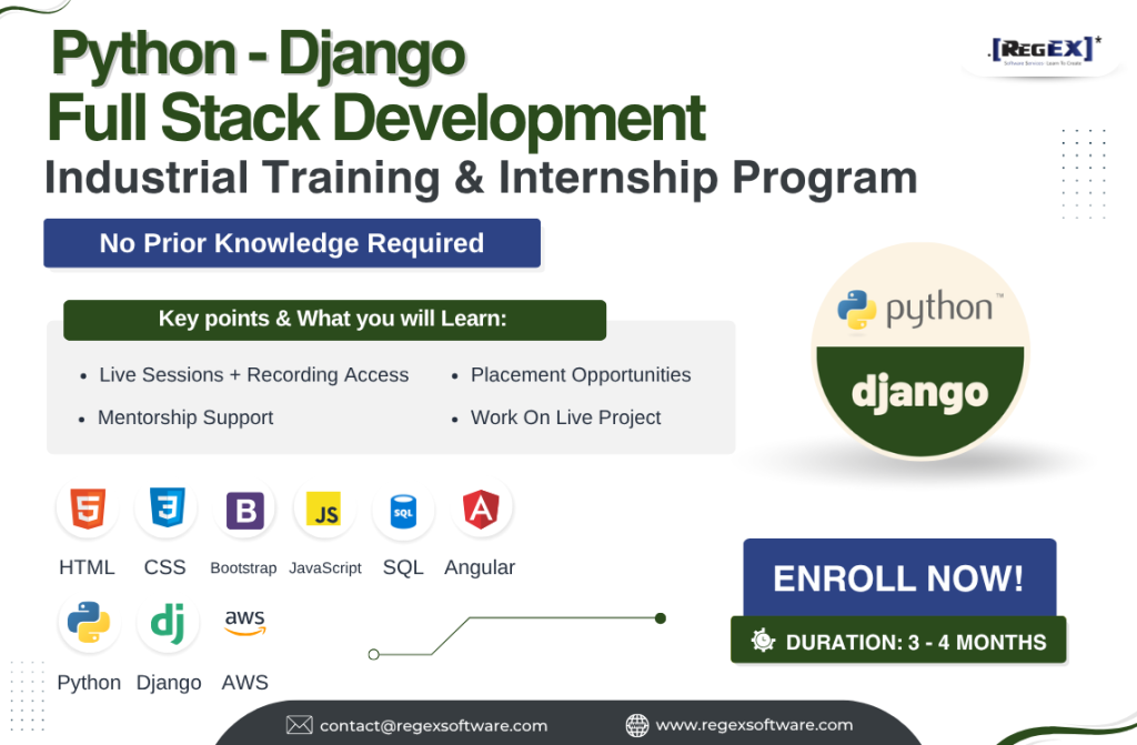 Industrial Internship & Training Programs - Regex Software